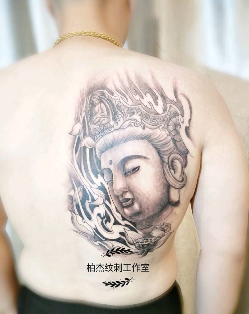 观音头纹身图片