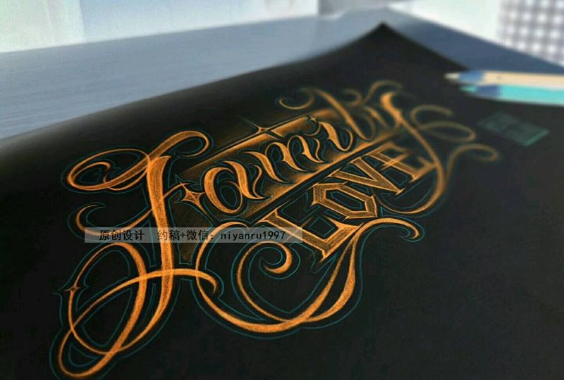 花体字纹身图片