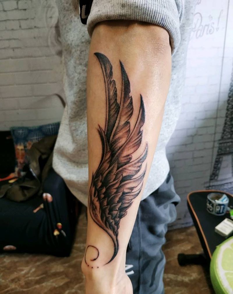 翅膀纹身图片