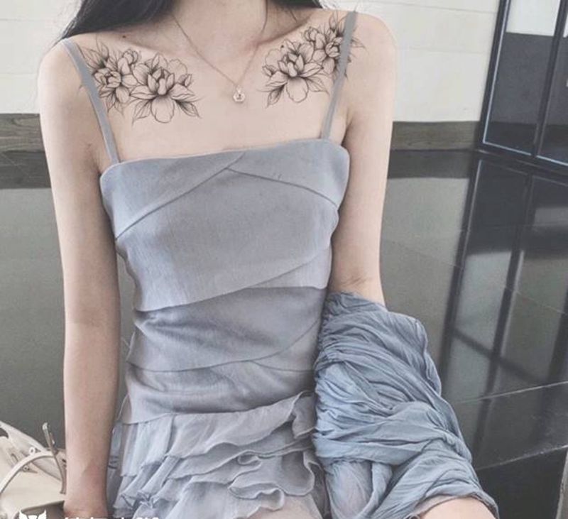 素花纹身纹身图片_几何纹身图案