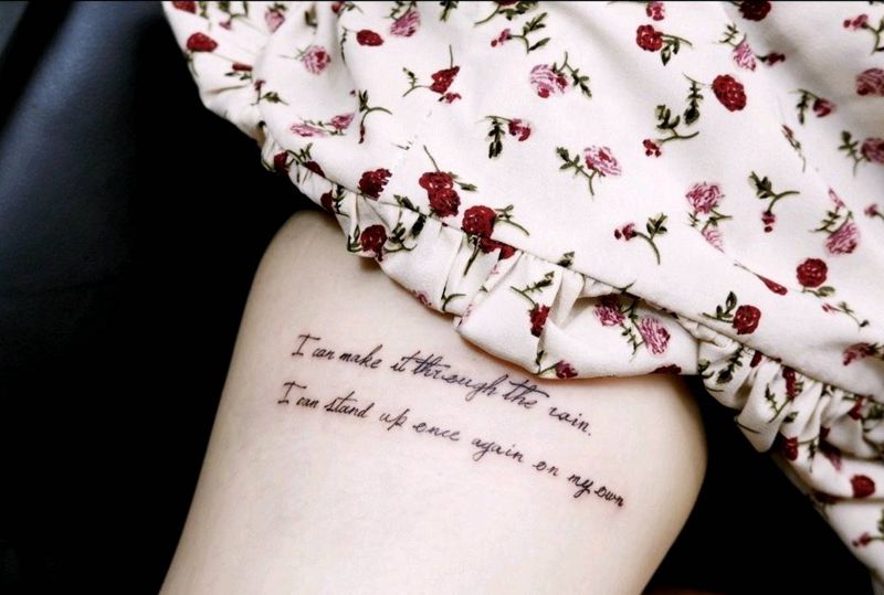 闺蜜字母纹身纹身图片_手臂腿部纹身图案