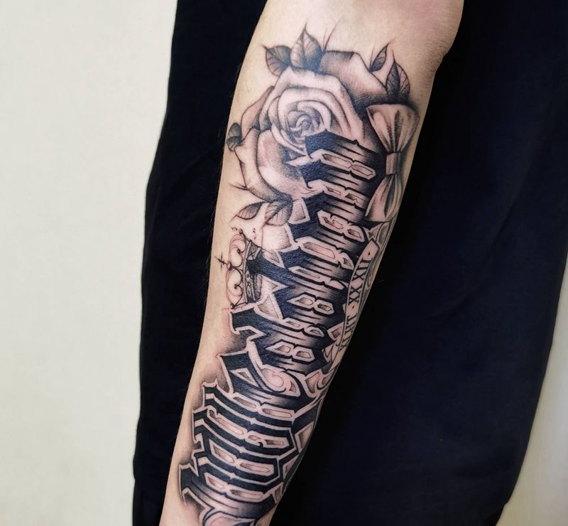 花体字纹身图片_花体字纹身图案