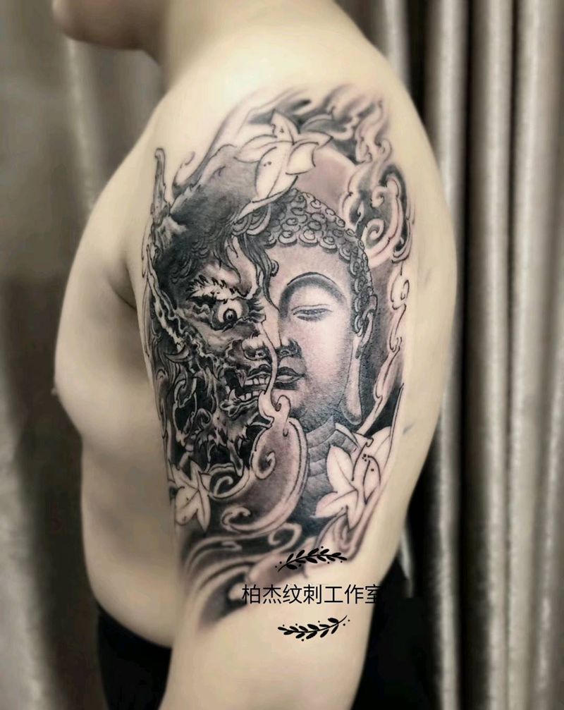 善恶佛纹身图片