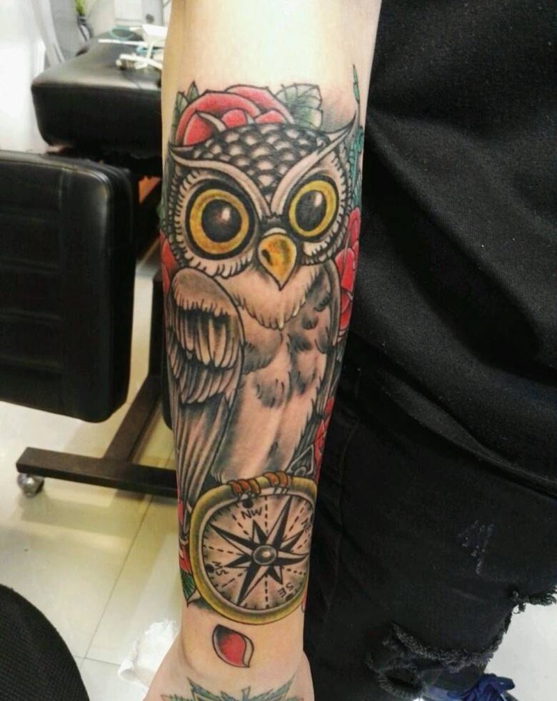 猫头鹰纹身图片