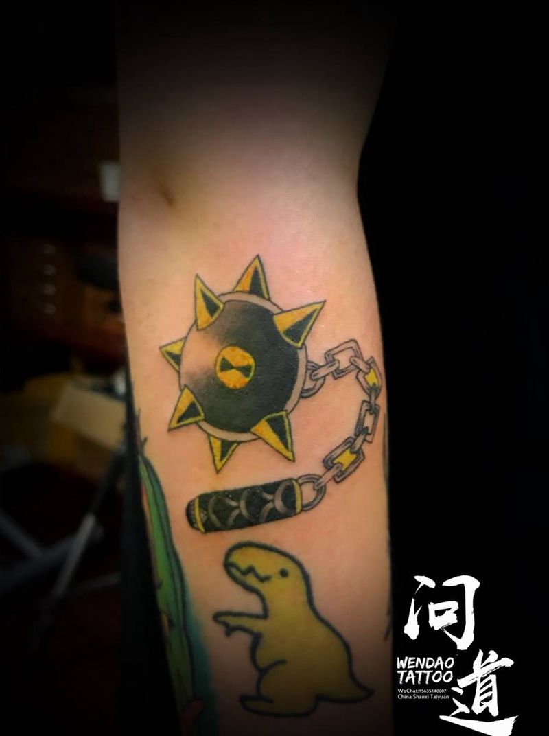 school拼接花臂纹身图片_手臂New SchoolOld School纹身图案