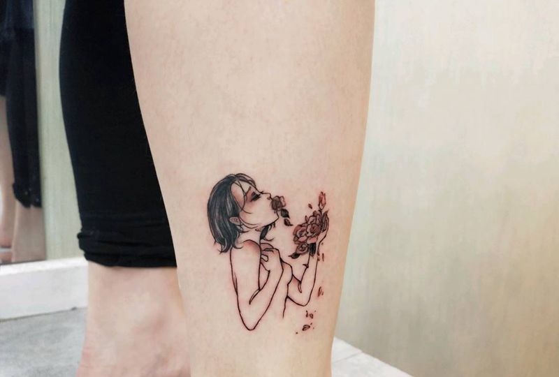 小清新人像纹身图片