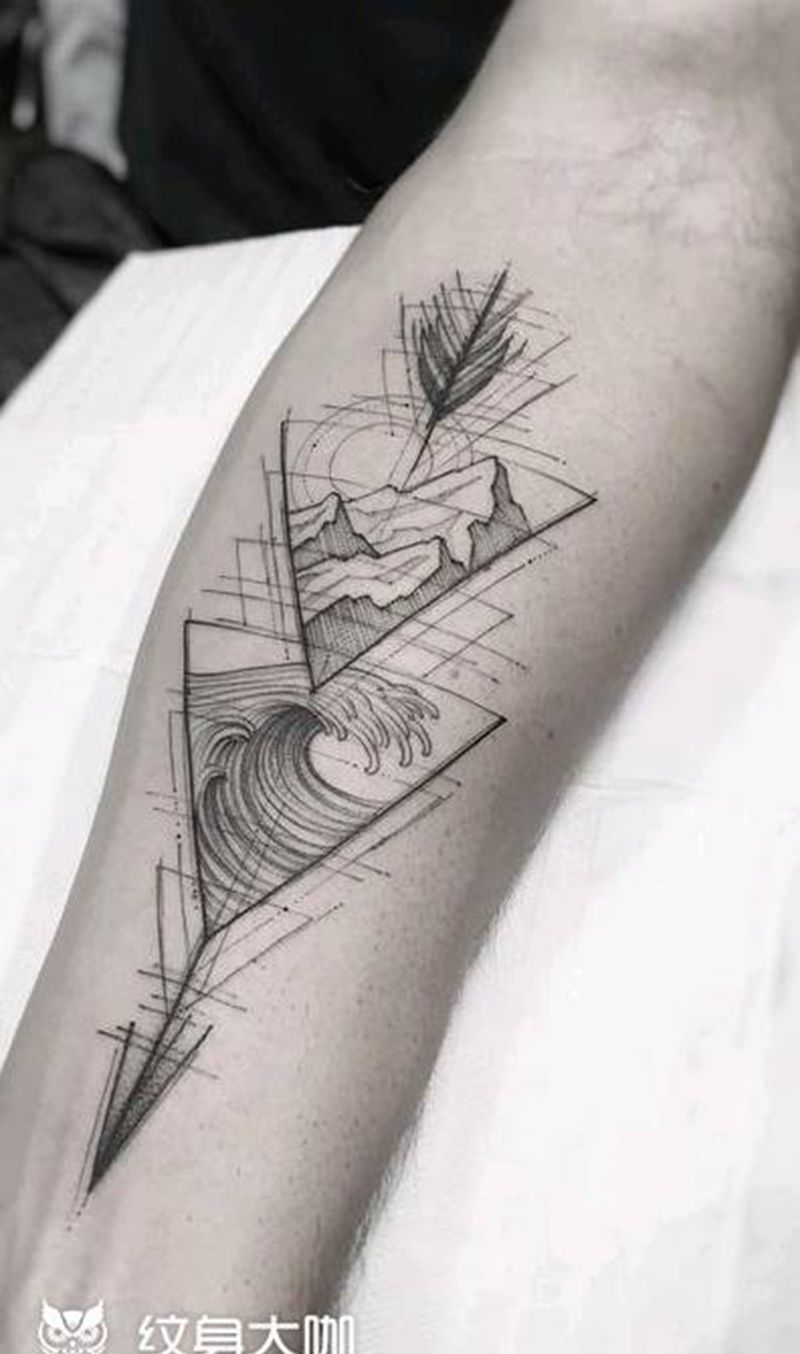 几何型纹身图片