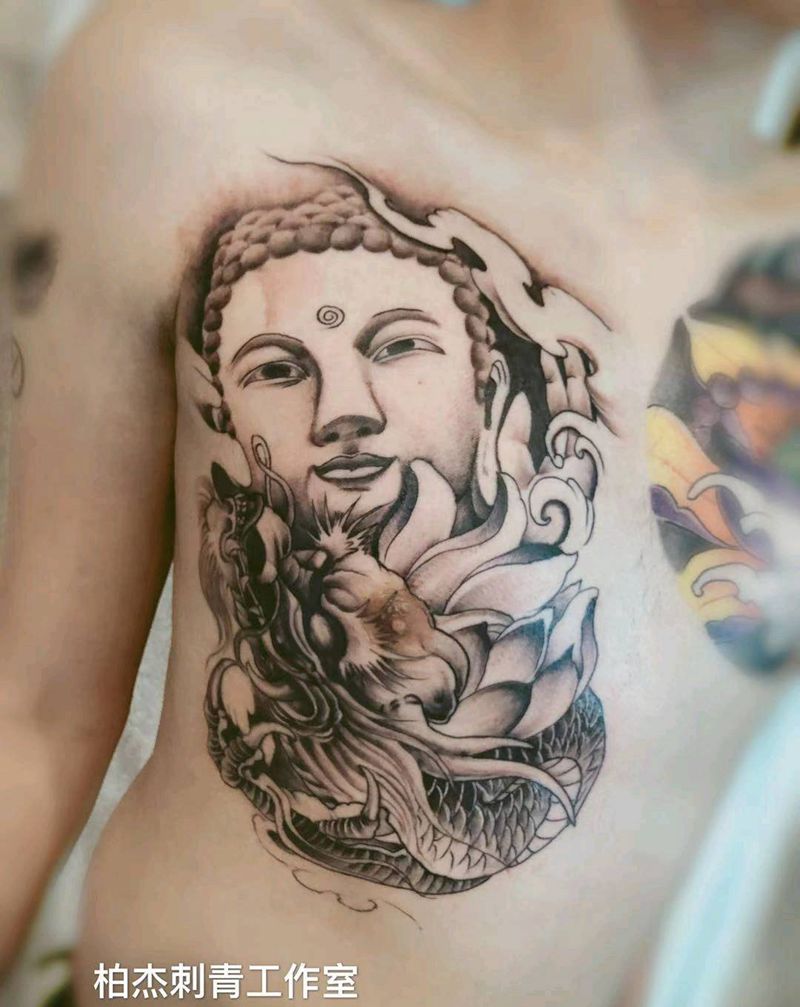 佛头纹身图片