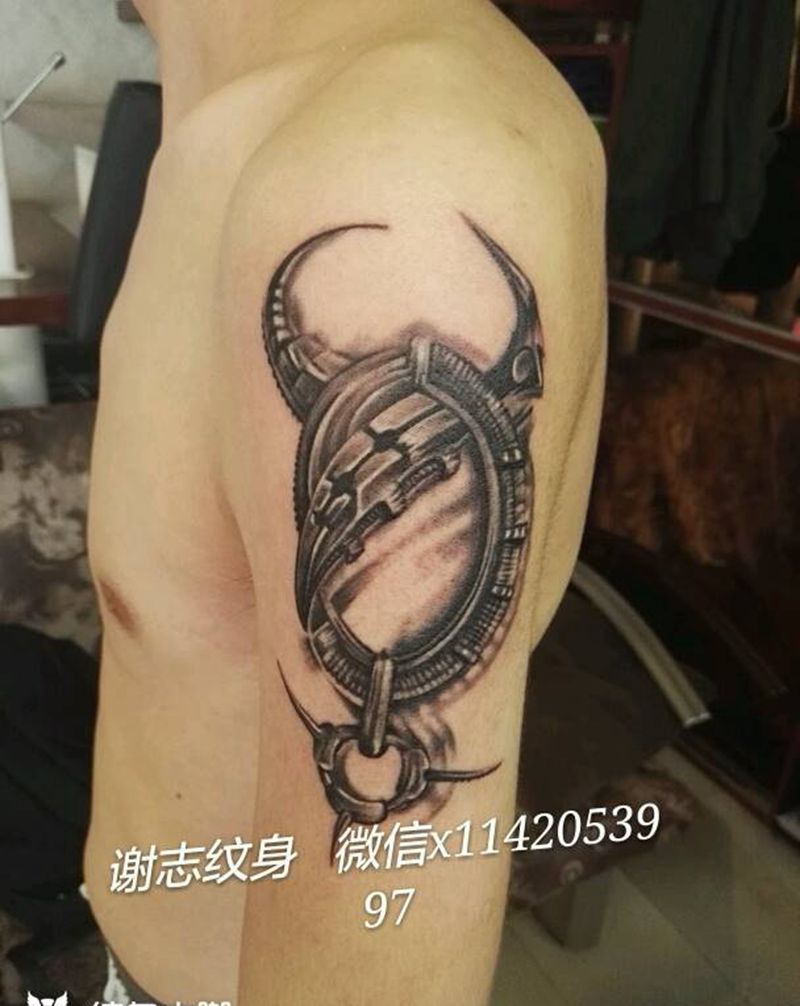 金牛座纹身图片_手臂欧美宗教原创成品纹身图案
