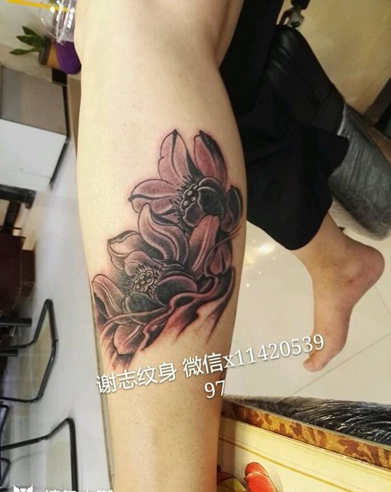 疤痕遮盖纹身图片_腿部传统原创成品纹身图案