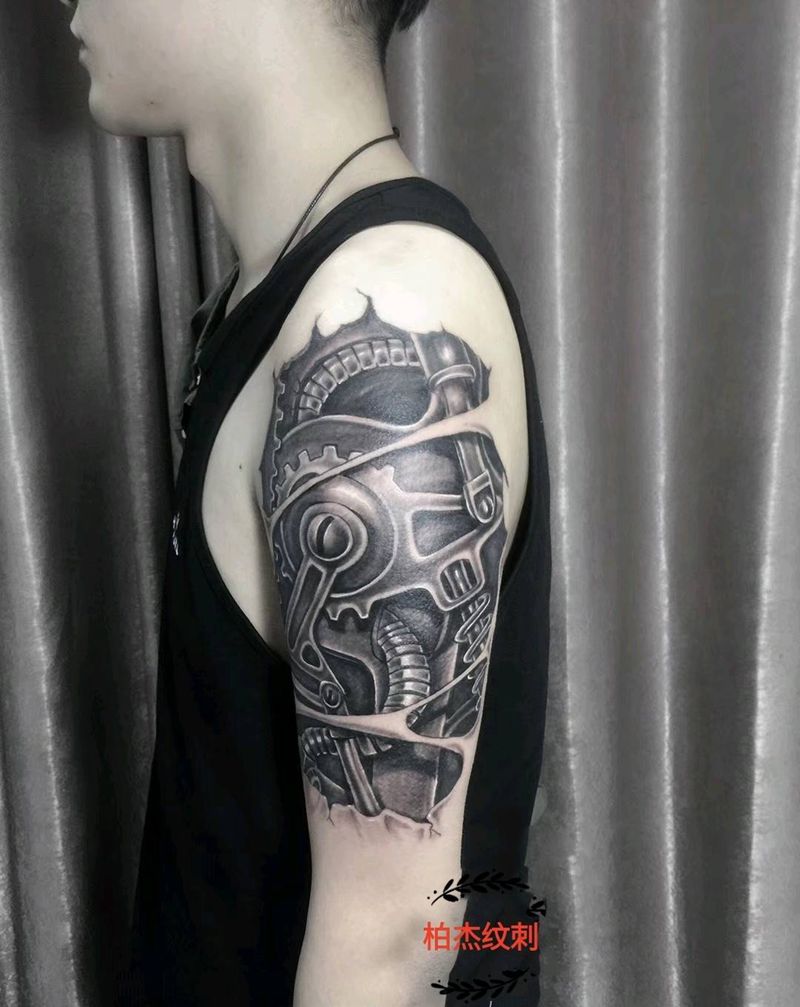机械臂纹身图片