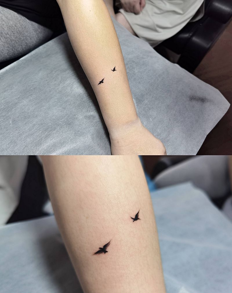 闺蜜迷你小纹身纹身图片_手臂纹身图案