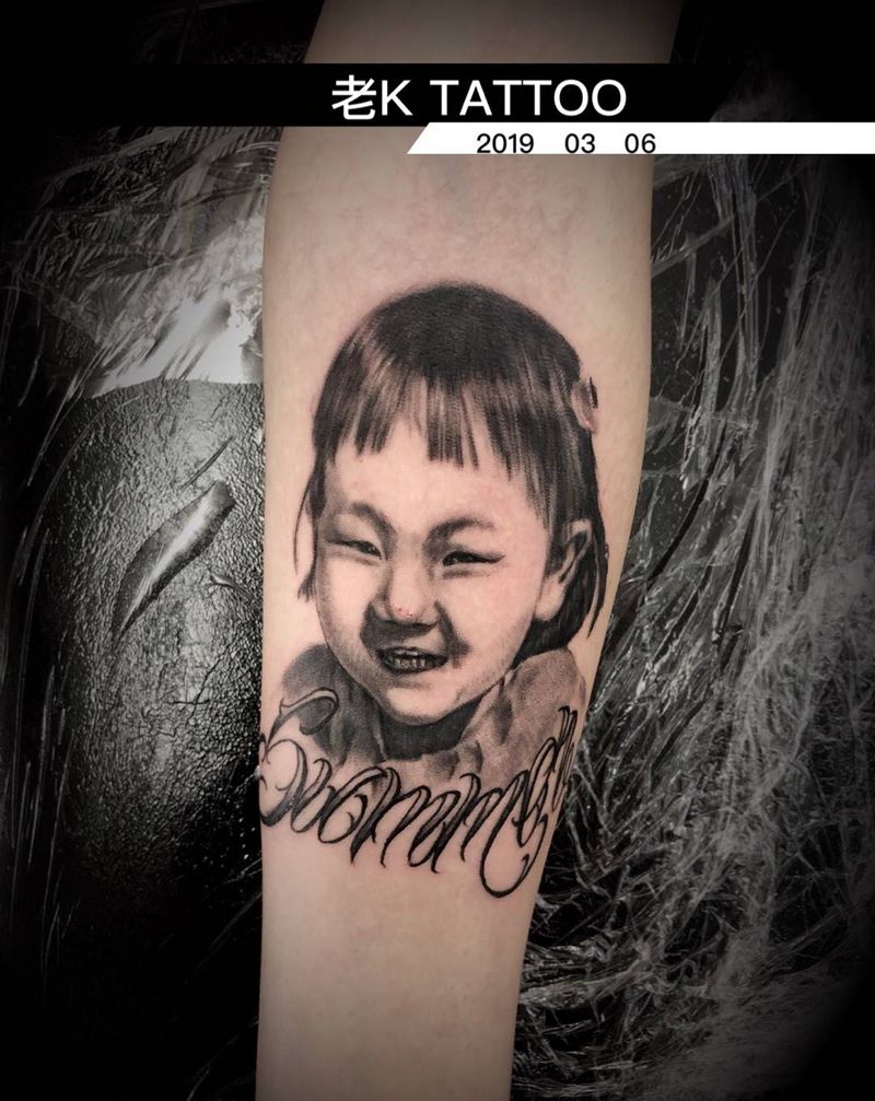 肖像纹身图片_欧美写实纹身图案