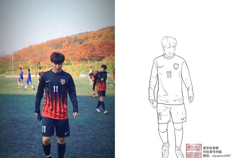 简笔画纹身图片_手臂纹身图案