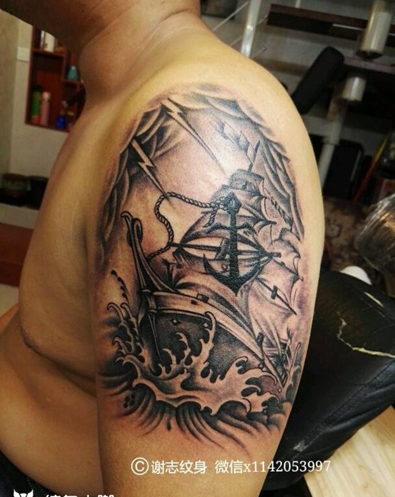 旧纹身修改添加纹身图片_手臂欧美原创成品纹身图案