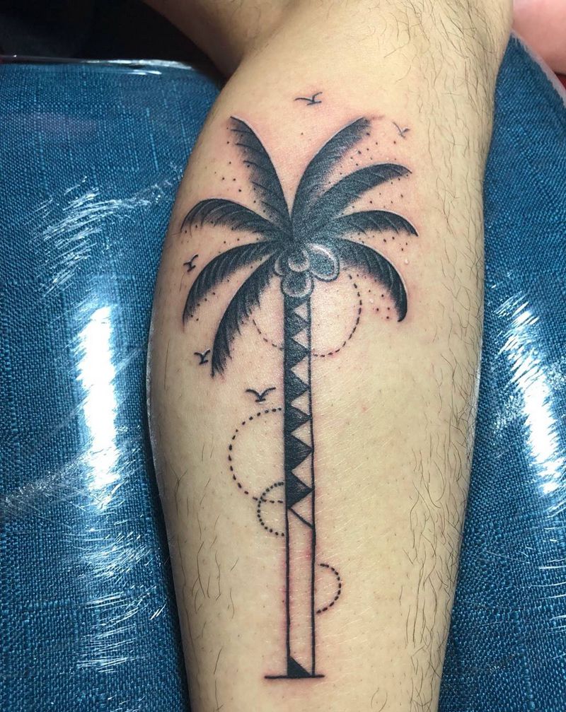 椰树纹身图片