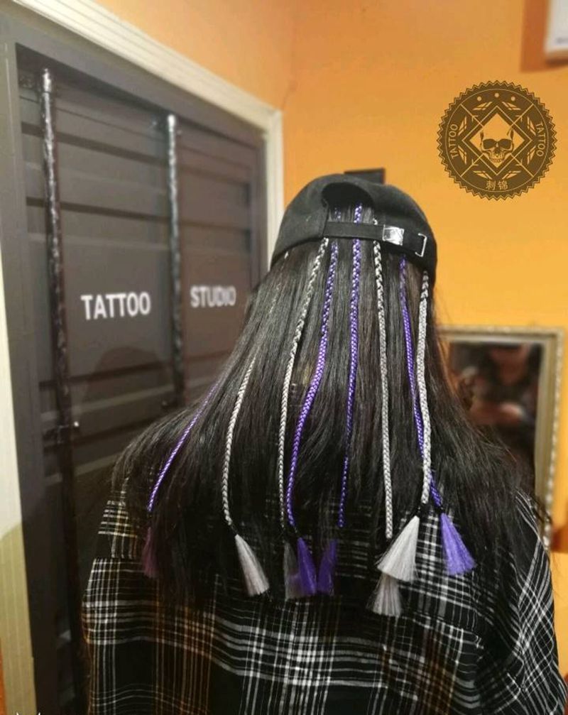 非洲小辫纹身图片