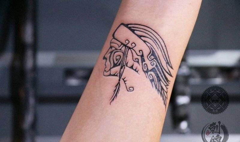 印第安纹身图片_手臂纹身图案