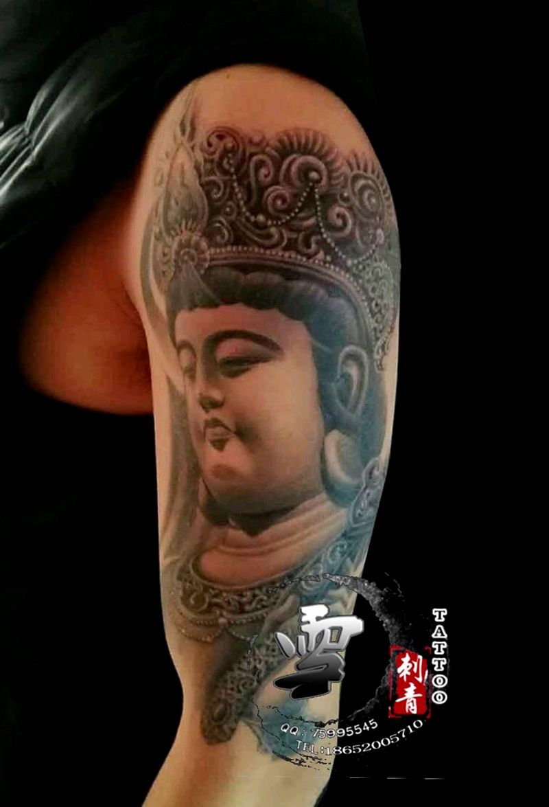 观音纹身图片