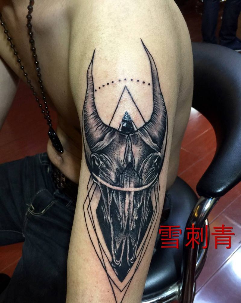 羊头纹身图片