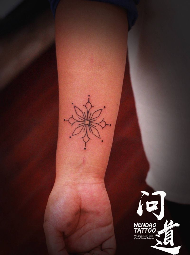 小清新纹身图片_手臂几何小清新纹身图案