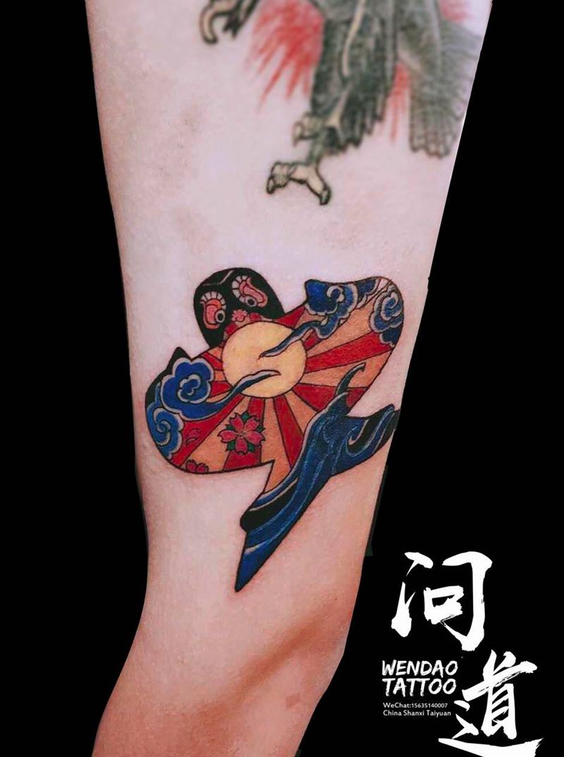 燕子纹身图片_成品手臂传统习俗清新动物贴纸原创纹身图案