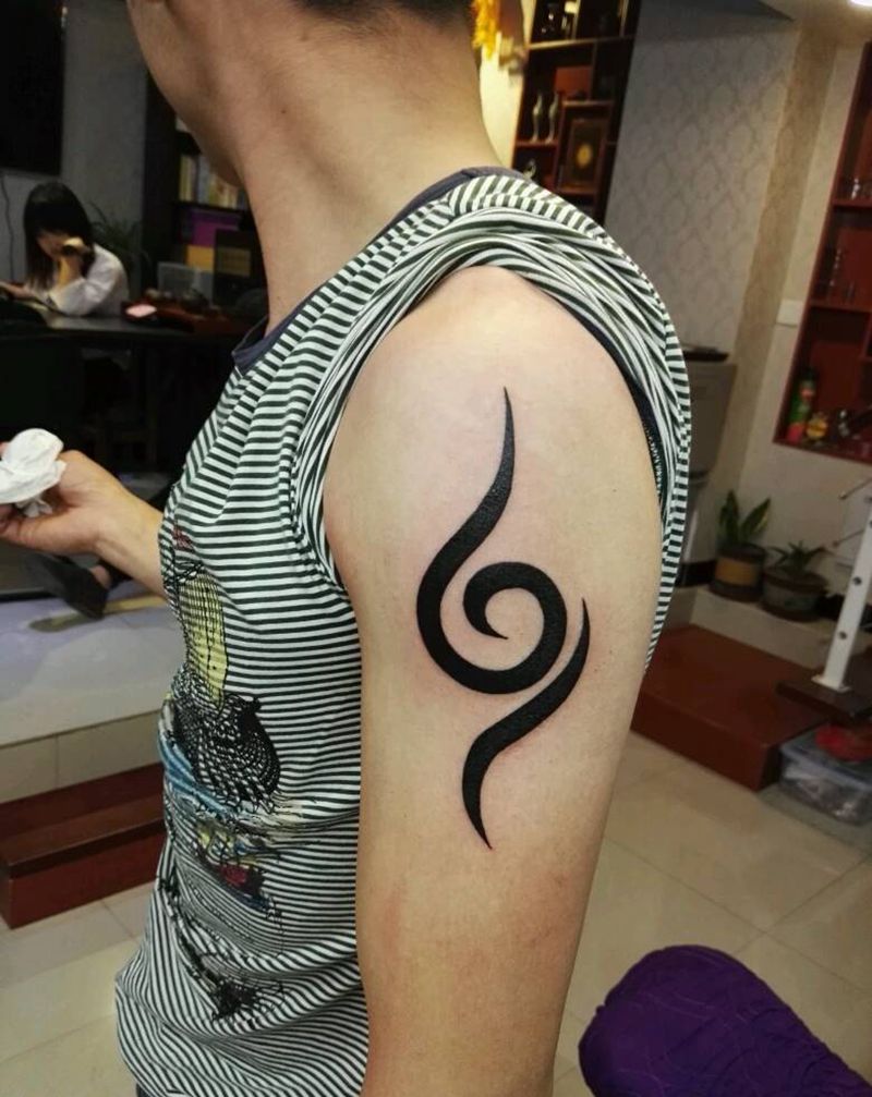 图腾纹身图片_手臂清新图腾原创成品纹身图案