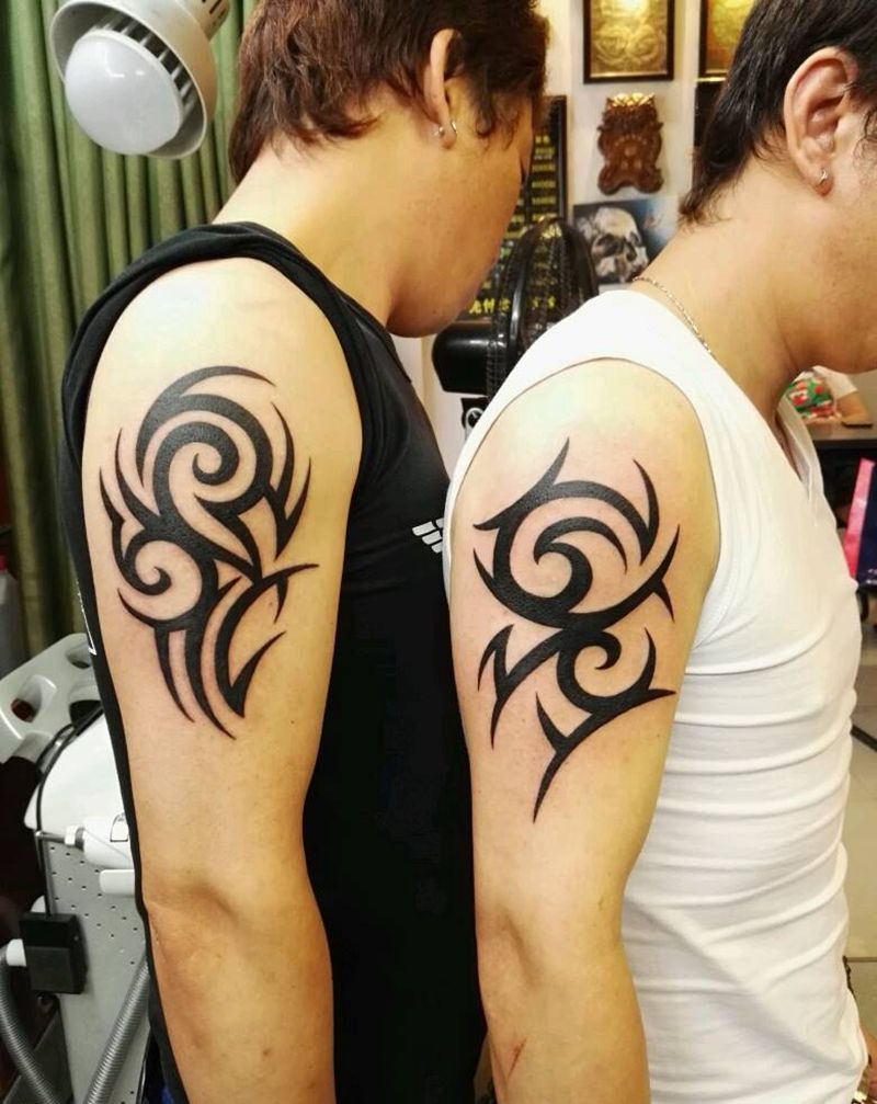 图腾纹身图片_手臂传统图腾手稿纹身图案