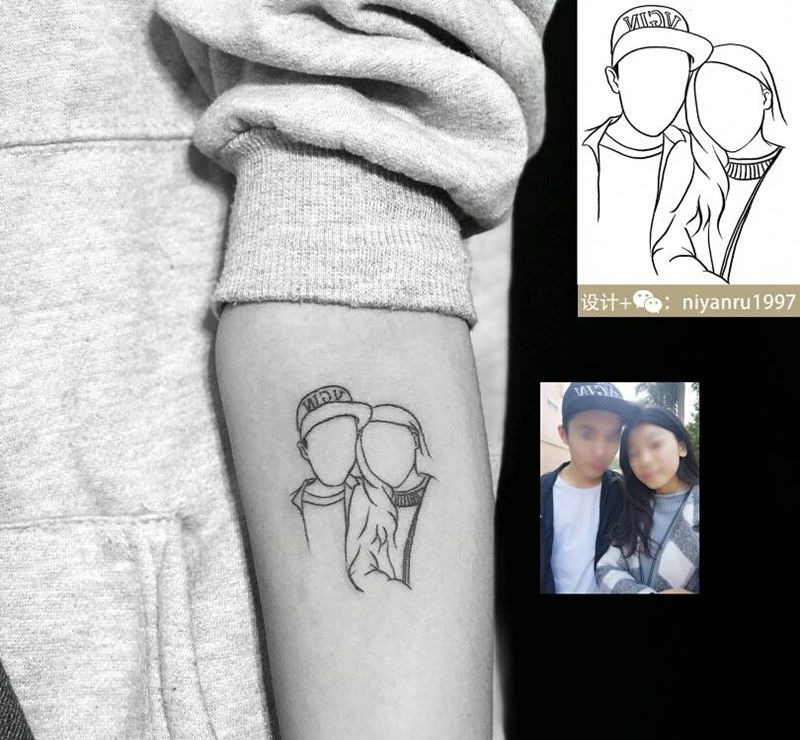 简笔画纹身纹身图片