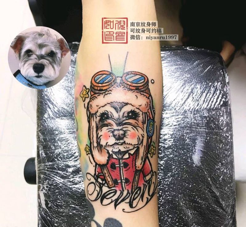 old school狗狗纹身图片_New SchoolOld School纹身图案