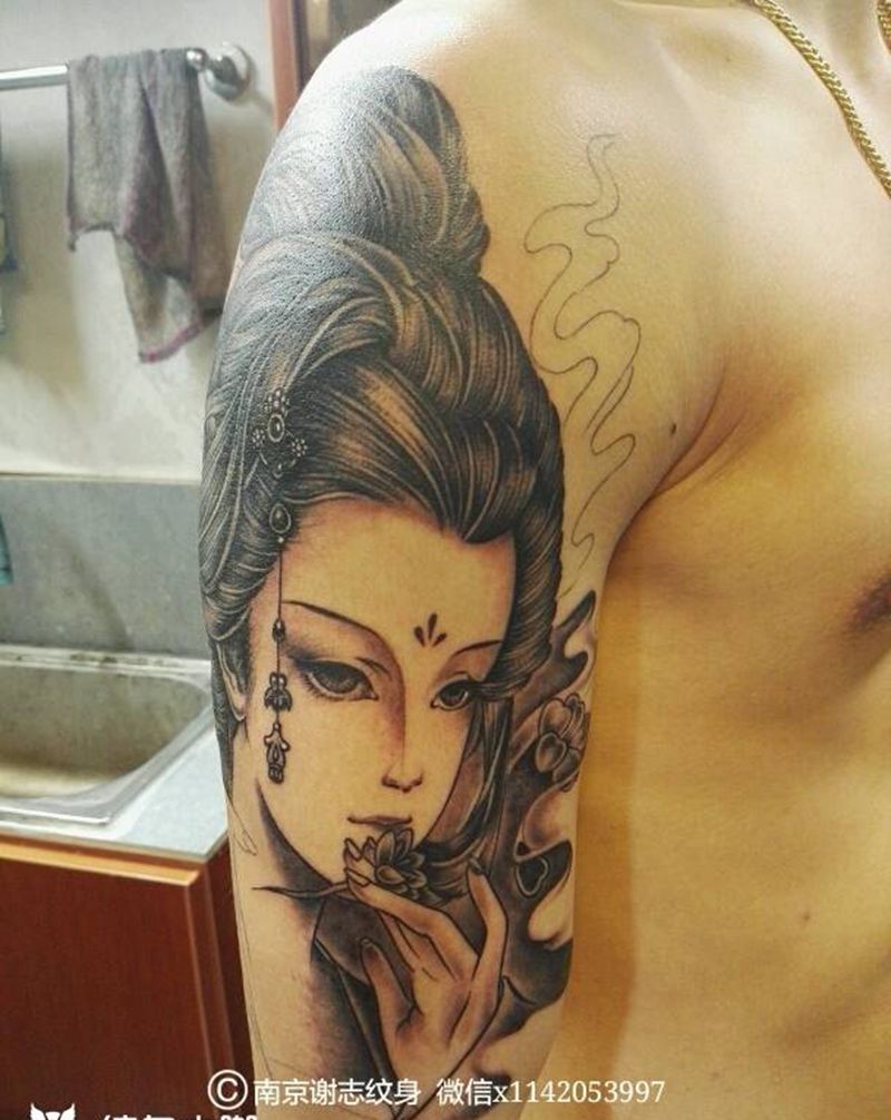 仕女纹身图片