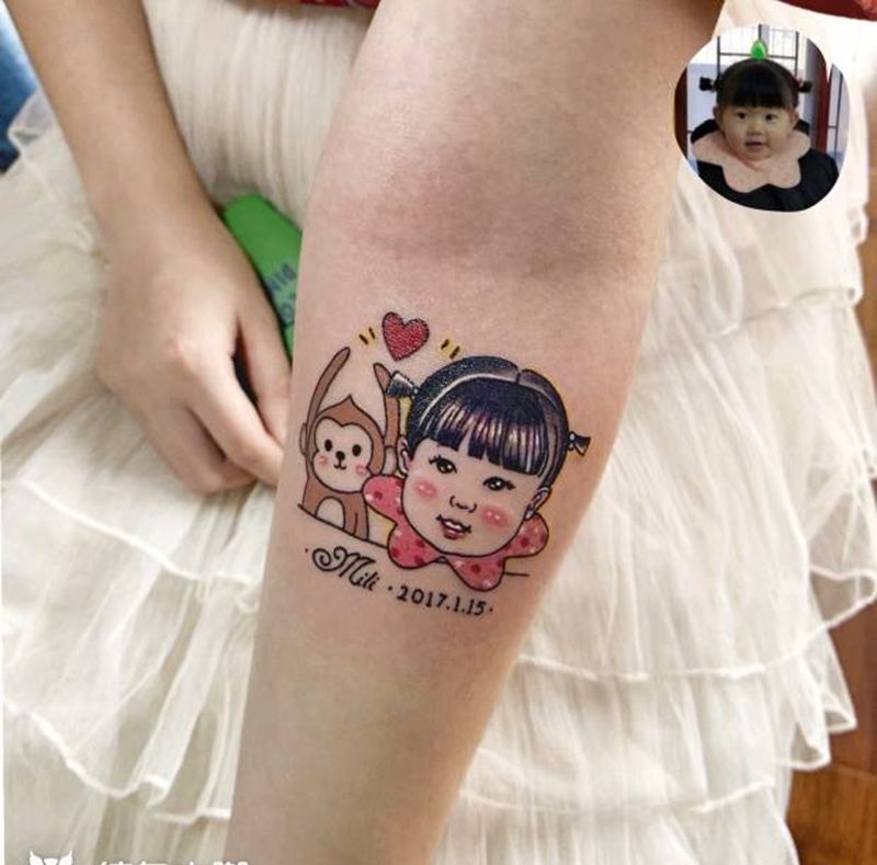 宝宝纹身纹身图片_New School纹身图案