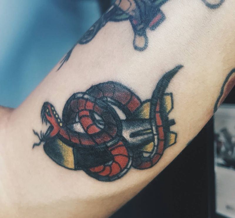 炸弹蛇纹身图片