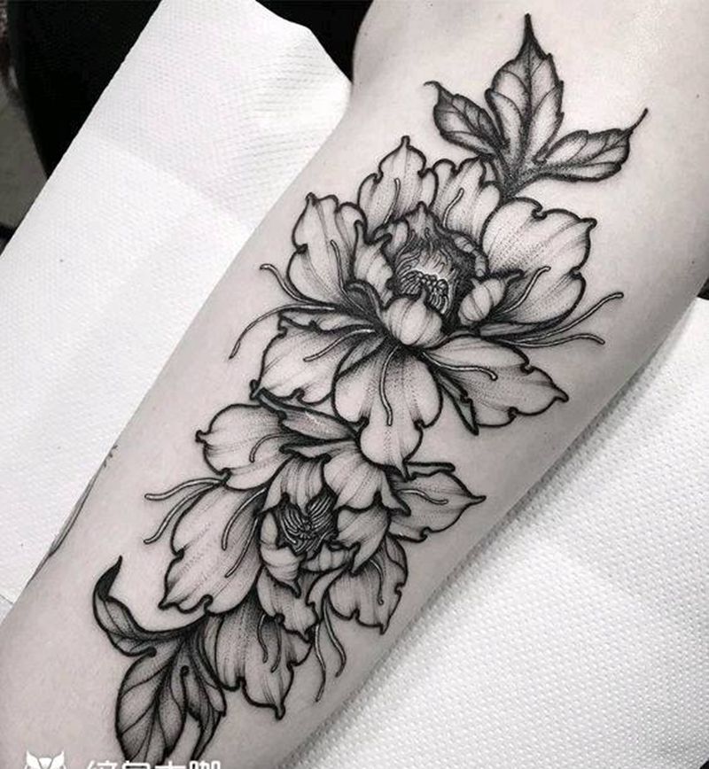 牡丹…… 豪气纹身图片