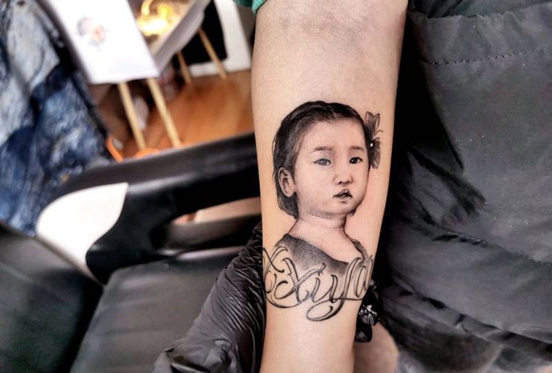 写实肖像二次修细节后纹身图片_欧美写实纹身图案