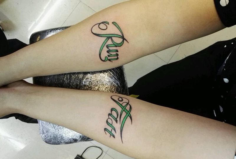 字母纹身图片_手臂清新字符原创成品纹身图案