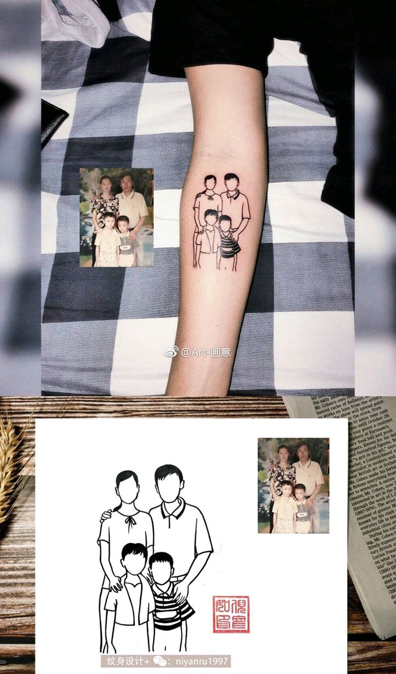 简笔画部分作品合集纹身图片_几何纹身图案