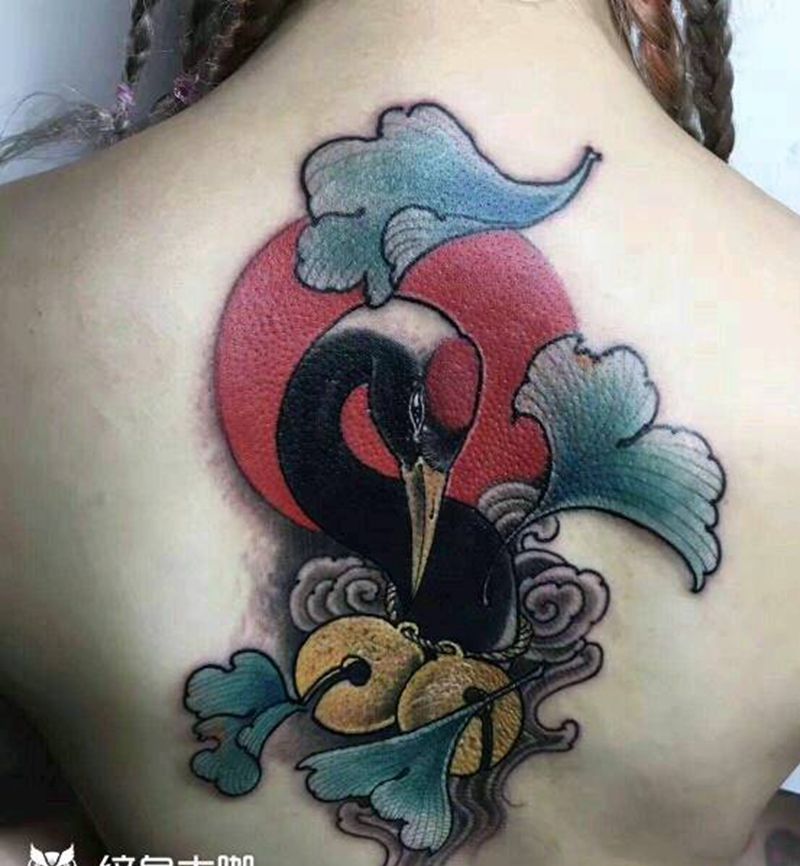 鹤纹身图片