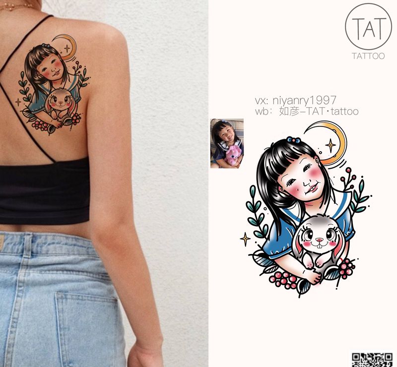 old school肖像设计稿纹身图片_Old School纹身图案