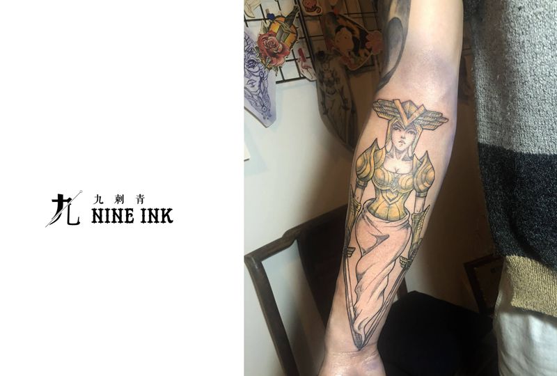 亚马逊女战士纹身图片_手臂纹身图案