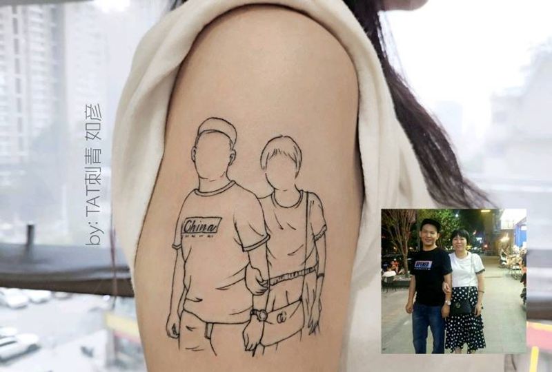 简笔画纹身纹身图片_几何纹身图案