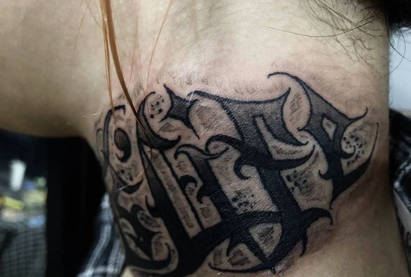 花体字纹身图片_花体字纹身图案