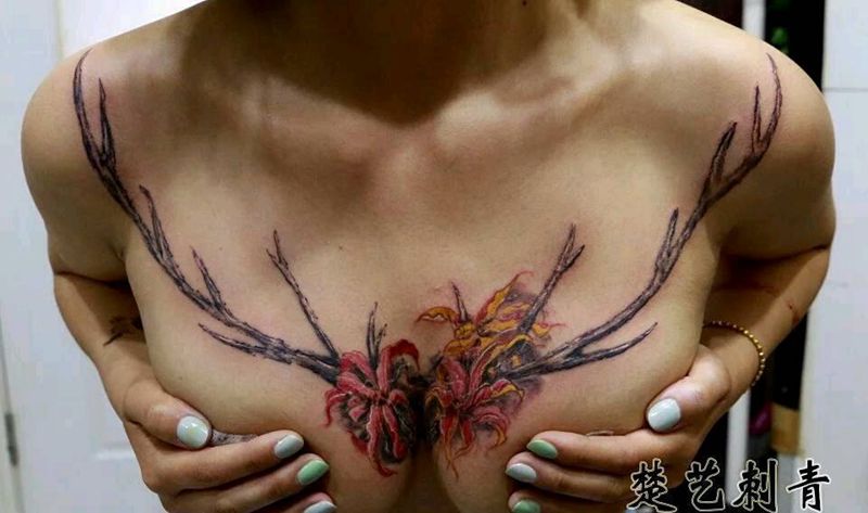 彼岸花纹身图片