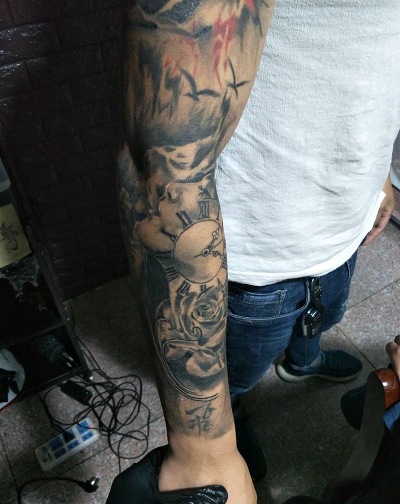 遮盖，这种图第一次做纹身图片