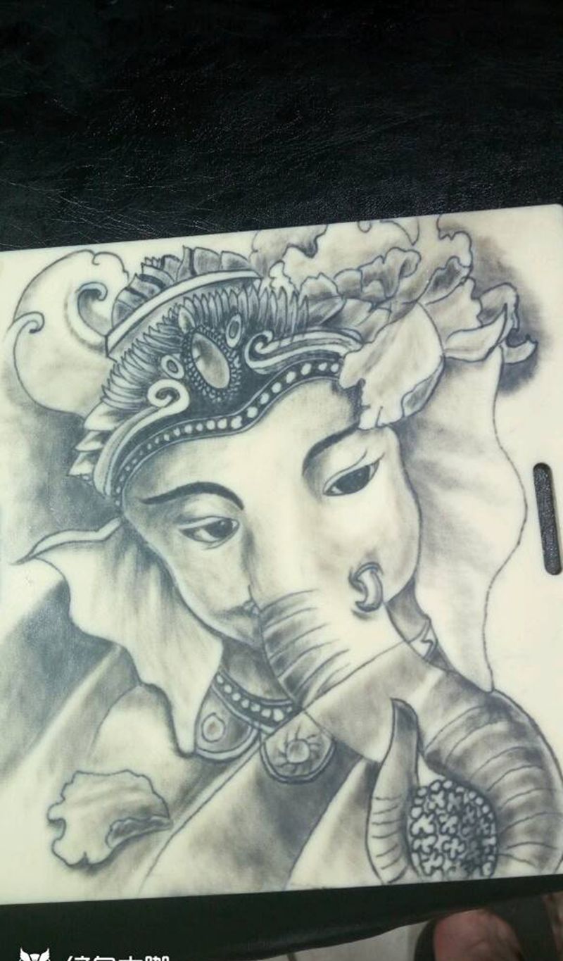 象神纹身图片