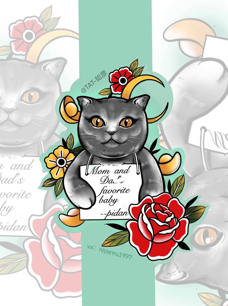 稿纹身图片_New School纹身图案