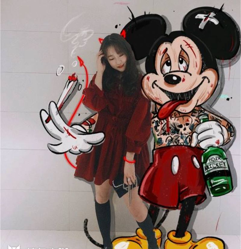 崩坏涂鸦纹身图片_New School纹身图案