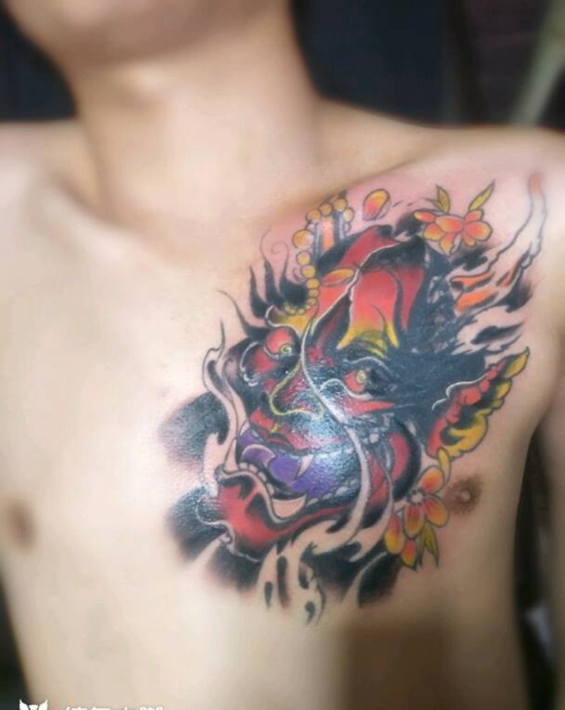 修改纹身图片_胸部纹身图案