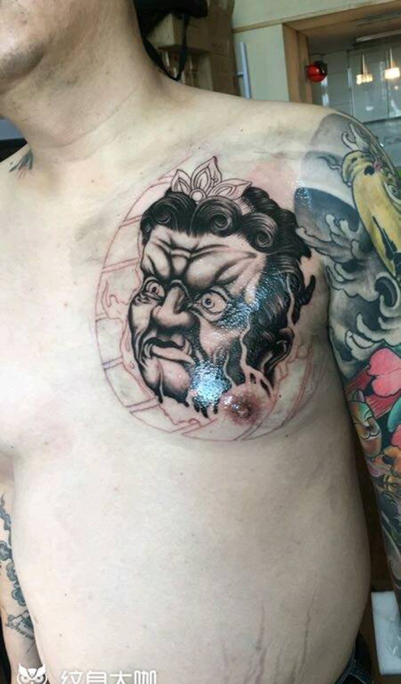 不动明王纹身图片