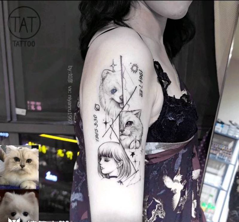 宠物定制纹身纹身图片_手臂纹身图案